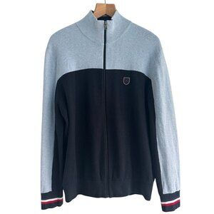 Eden Park Paris Men's Size XL Navy & Light Blue Full Zip Sweater